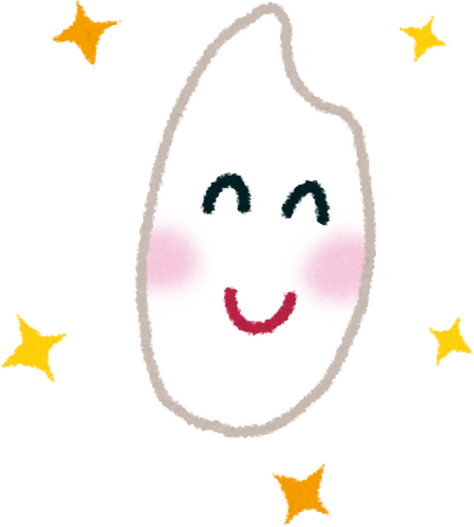 Illustration of a Cute Smiling Rice Grain Character